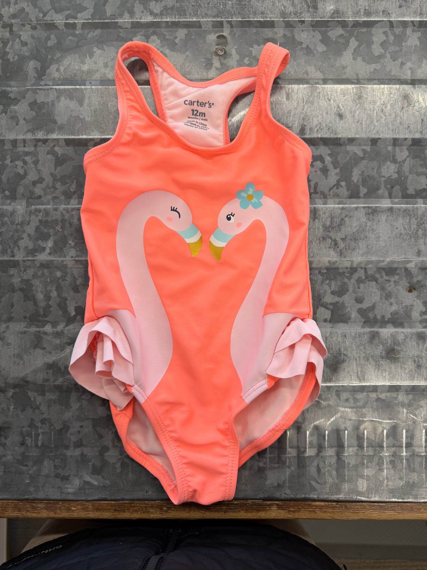 Carter Neon Flamingo Swimsuit - 12M