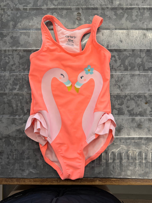 Carter Neon Flamingo Swimsuit - 12M
