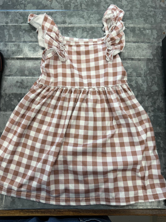Pastel Plaid Ruffle Dress - 2/3Y