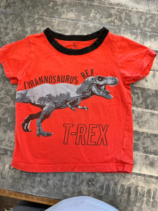 Red T-Rex Tee - 2T