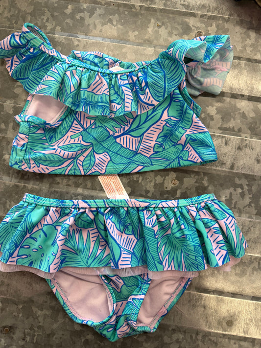 Carter Leaf Print Bikini Suit - 5T