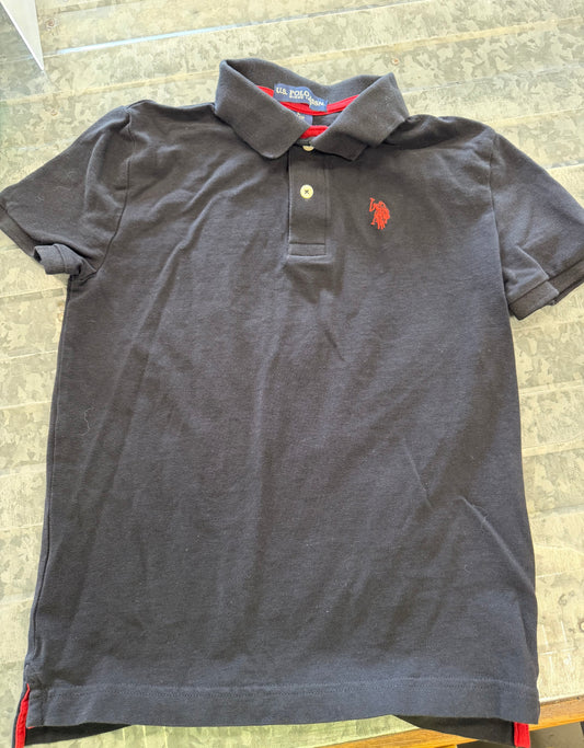 US Polo Black Collar Shirt - 10/12