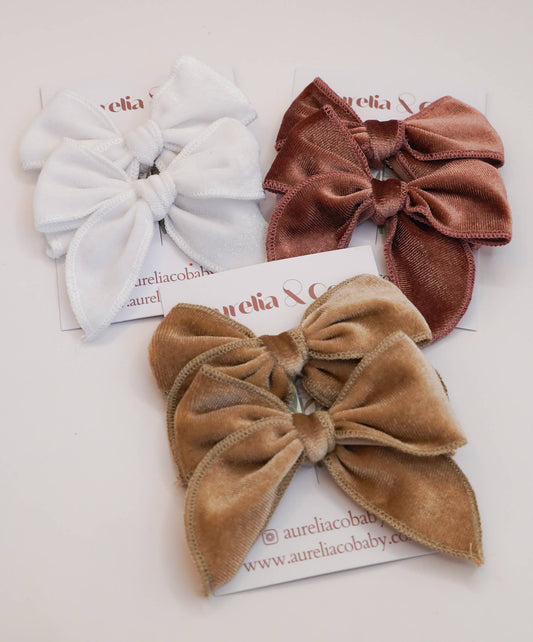 Luxe Velvet Fable Hair Bows for Holiday Christmas 2025