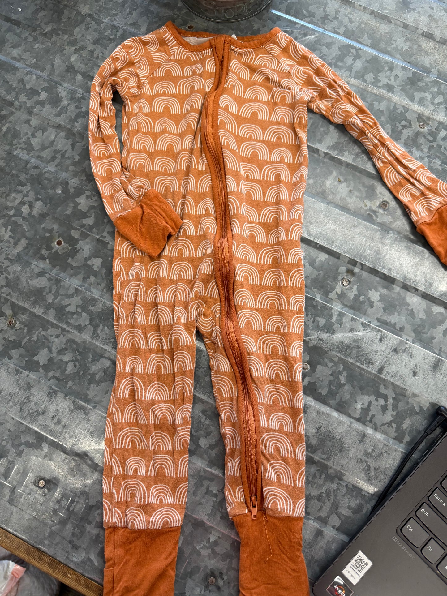 Burnt Orange Rainbow Sleeper - 18/24M