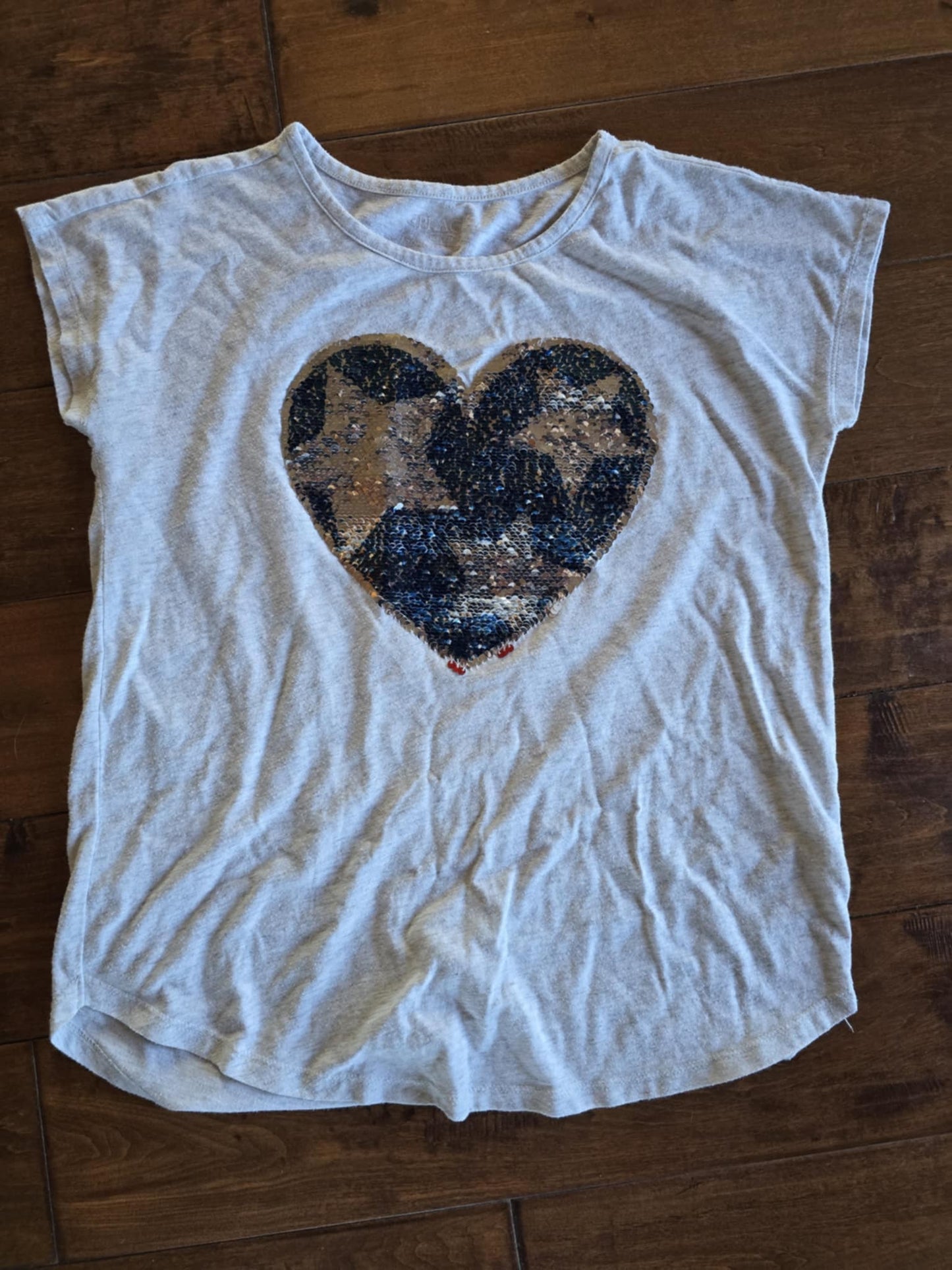 Place Patriotic Sequin Duel Heart T-shirt-16