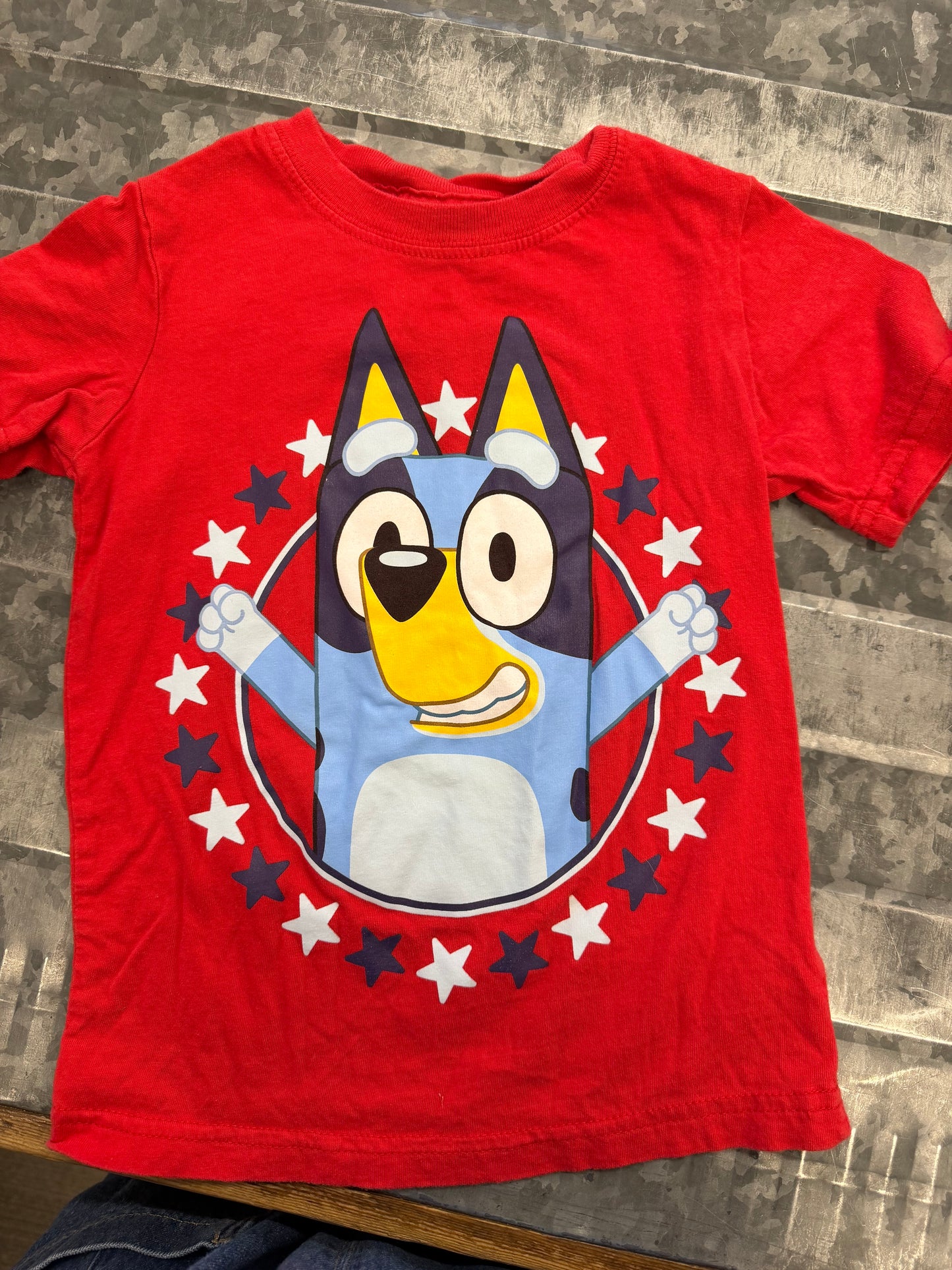 Bluey Red SS R/W/B Shirt - 2T