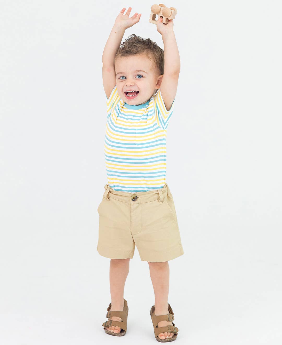 Boys Khaki Stretch Chino Shorts