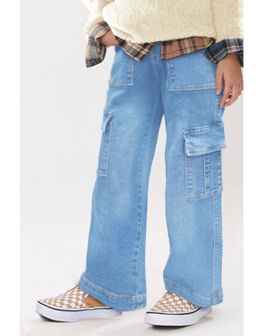 Denim Cargo Jeans