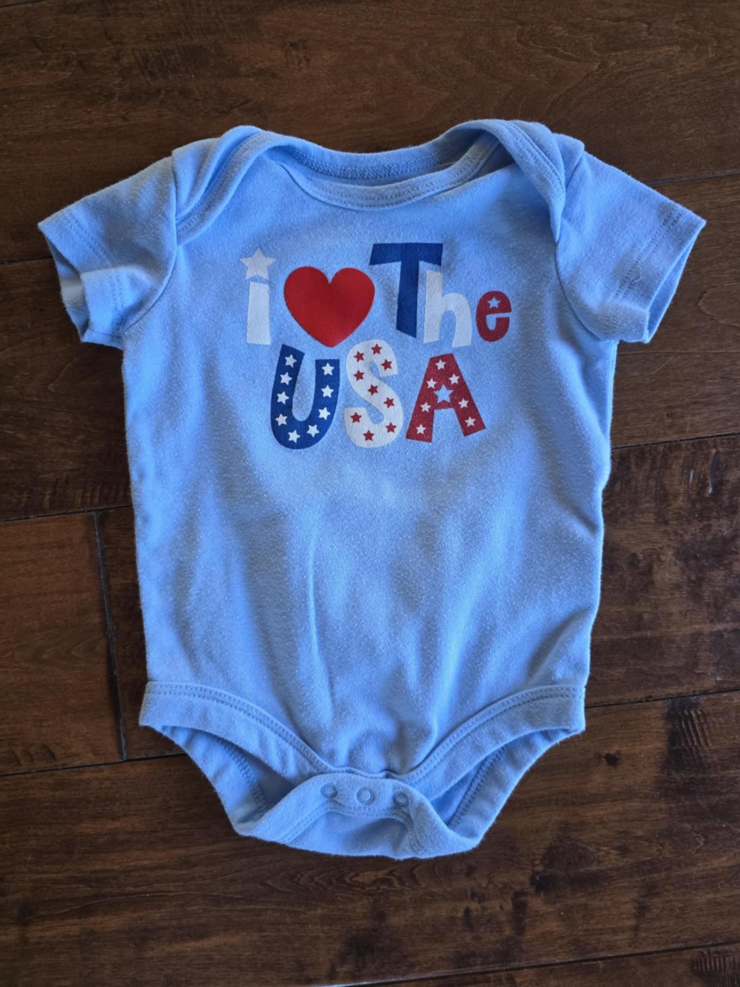 Faded Glory USA Onesie-3/6M