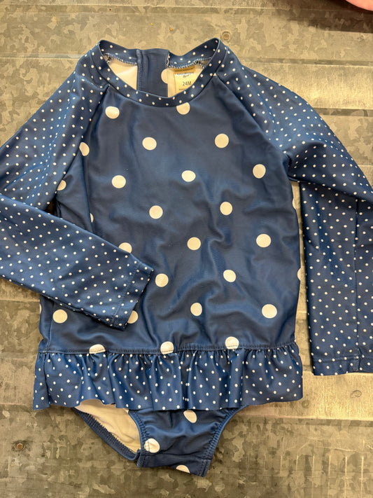 OshKosh Blue Polka Dot Suit - 24M