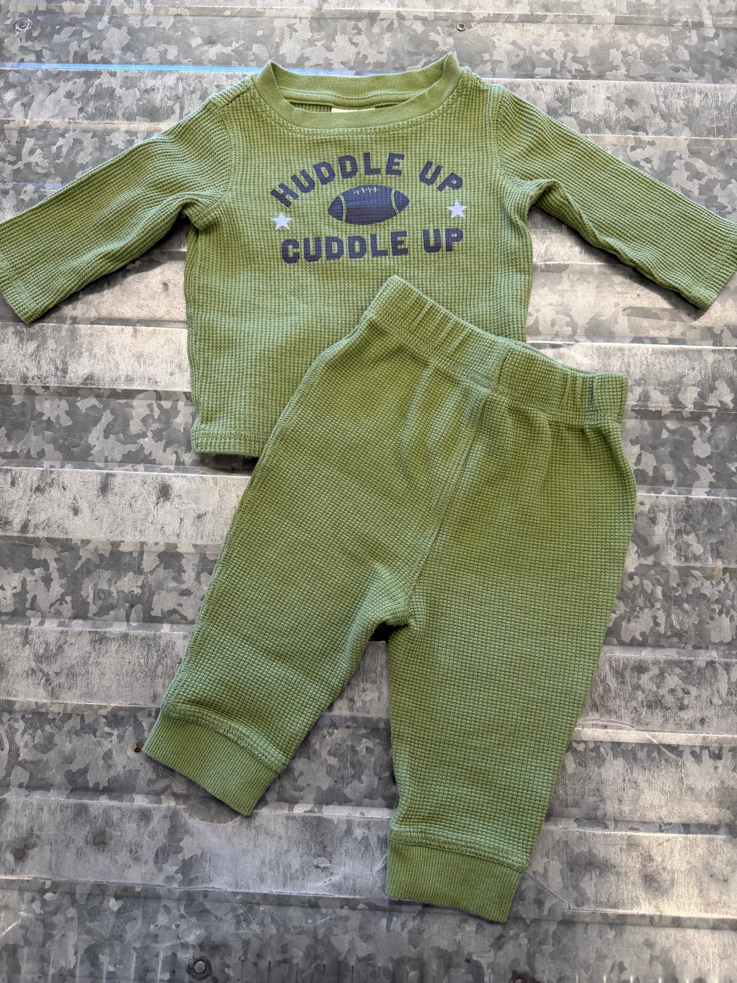 First Impressions Green Waffle Set - 3/6M