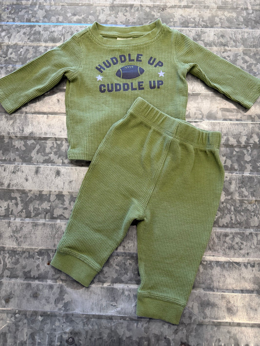 First Impressions Green Waffle Set - 3/6M
