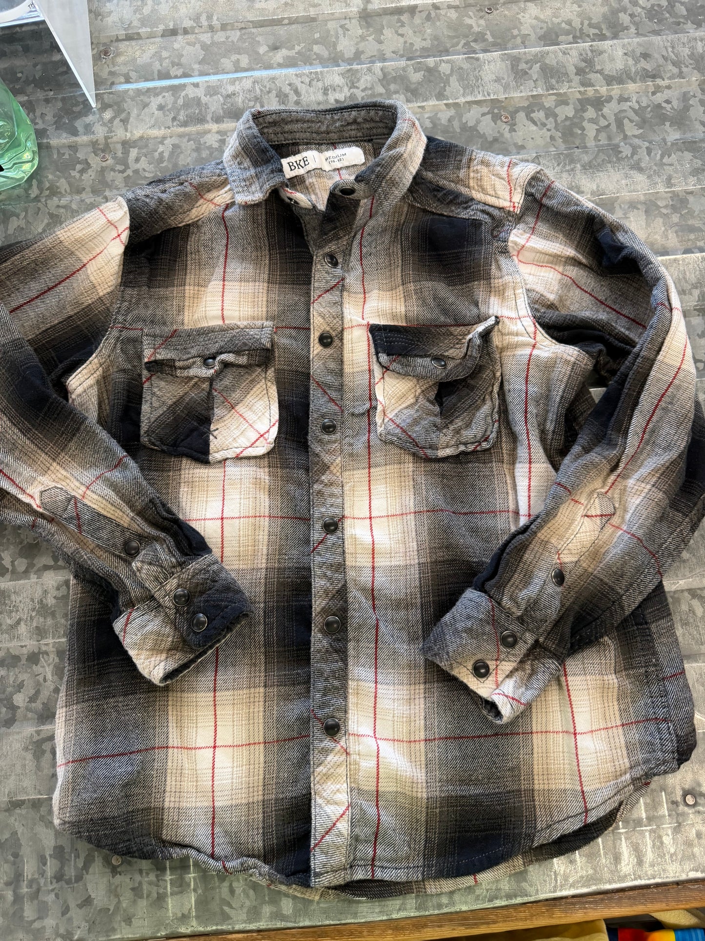 BKE Button Up Flannel Shirt - 10/12