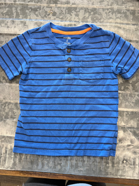 Simple Joy Blue Tee - 3T
