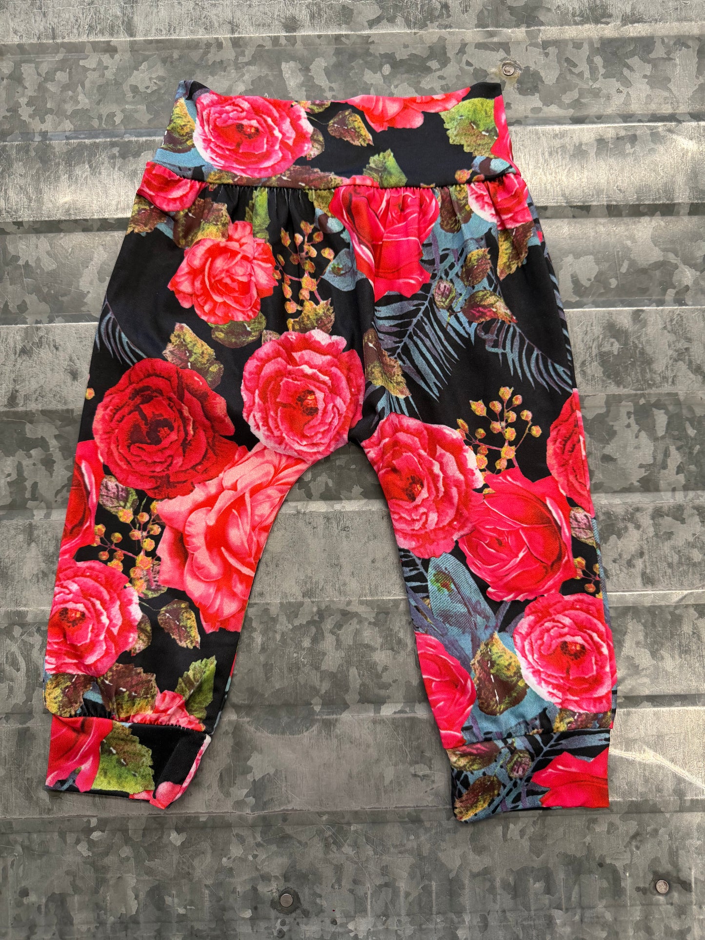 Rose Print Leggings - 0/3M
