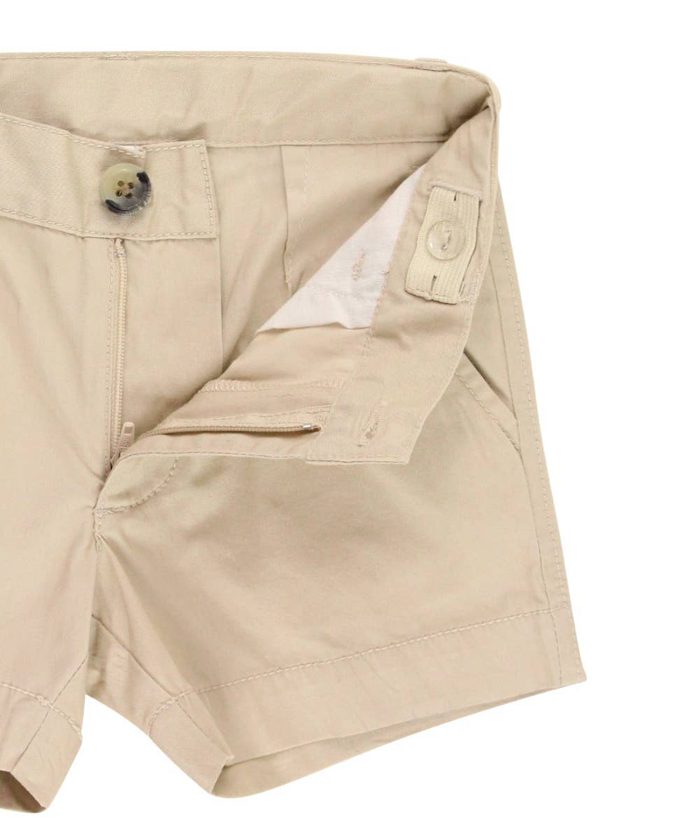 Boys Khaki Stretch Chino Shorts