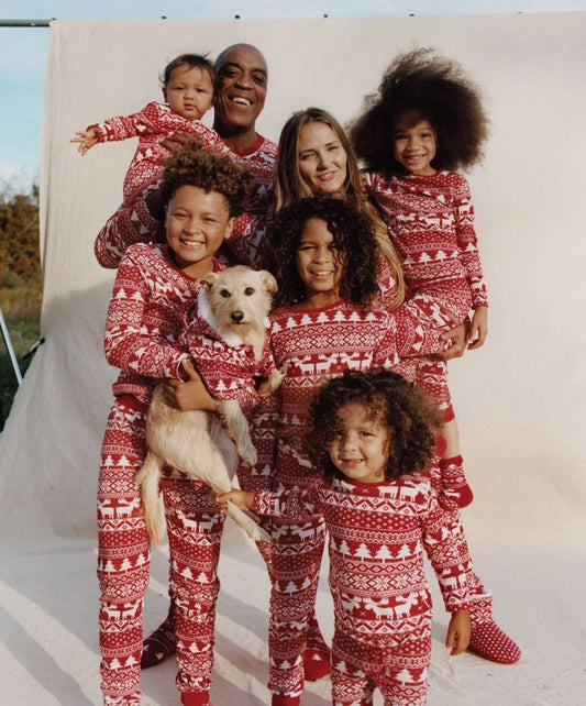 Family Matching Christmas Tree Long Sleeve Pajama Sets