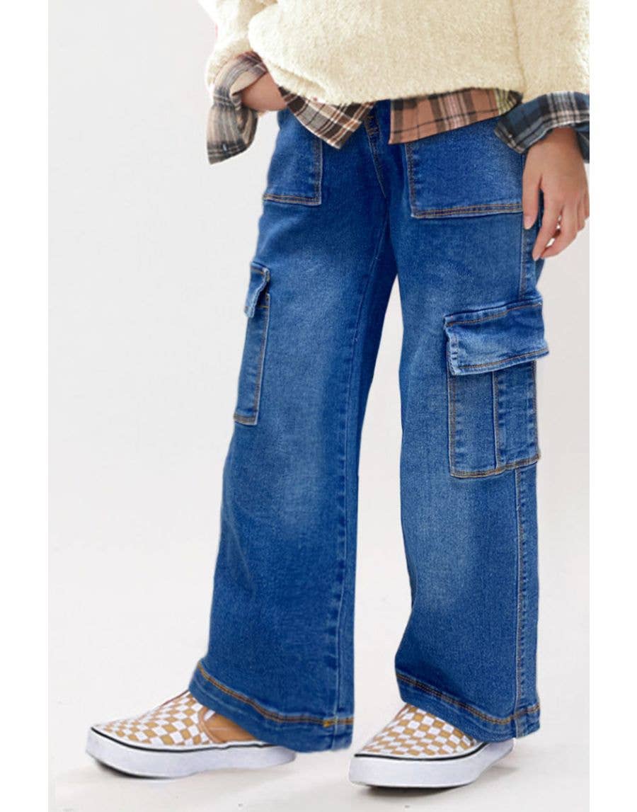Denim Cargo Jeans