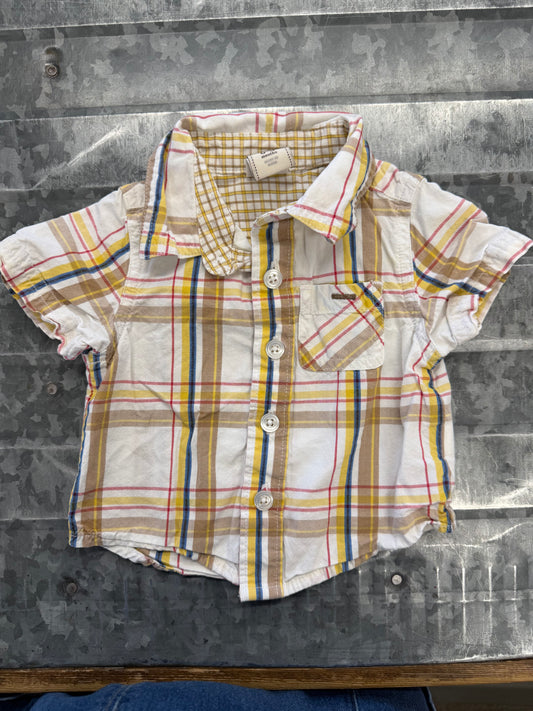 Old Navy Striped SS Shirt - 0/3M