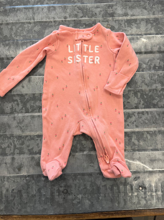 Carter Pink Little Sis Sleeper - NB