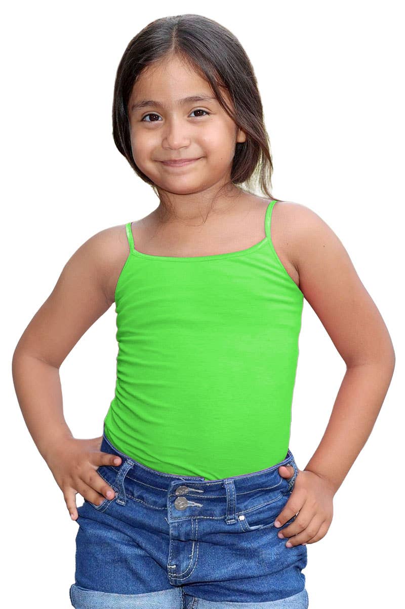 GKT-16058B Girl's Solid Cami Tank Soft Cotton Lycra