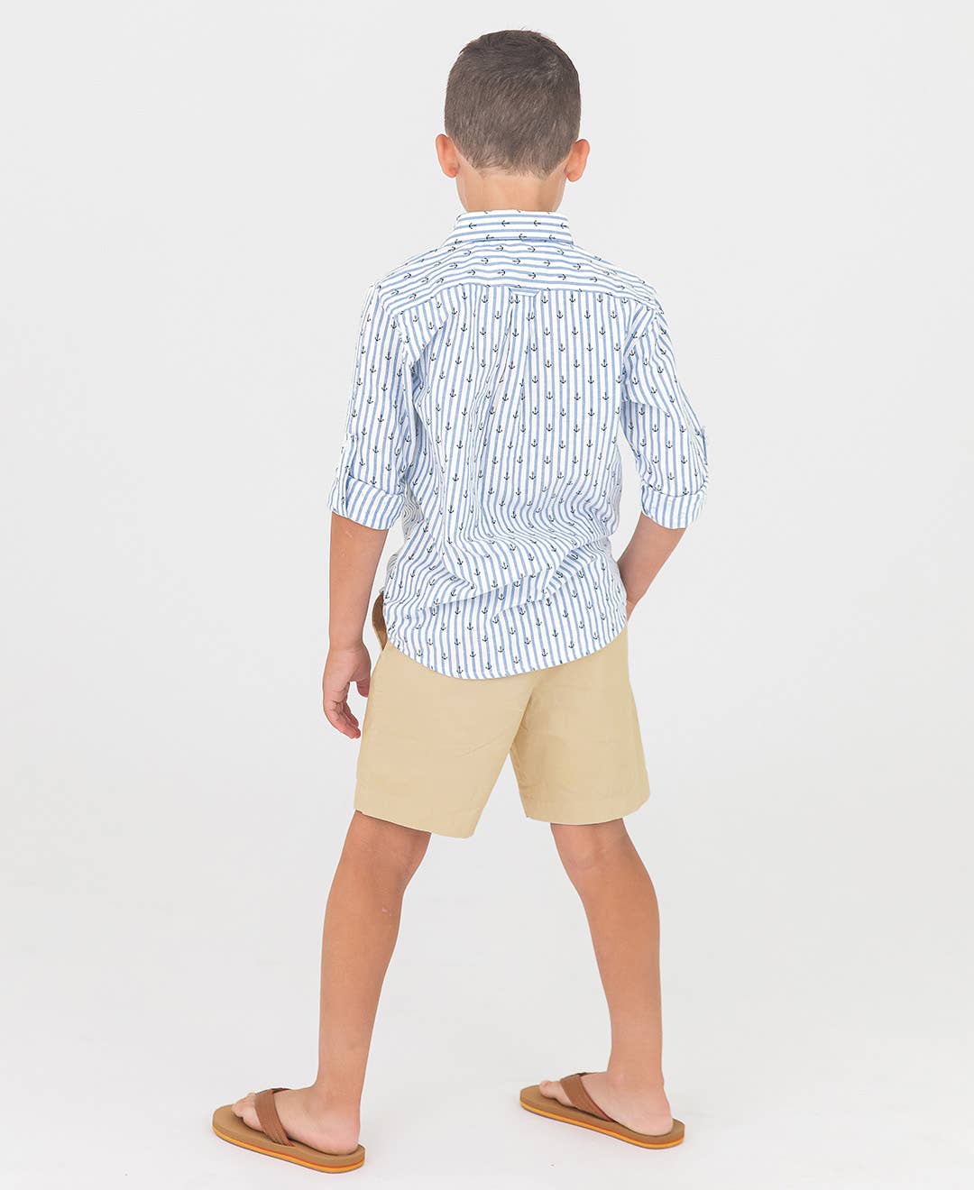 Boys Khaki Stretch Chino Shorts