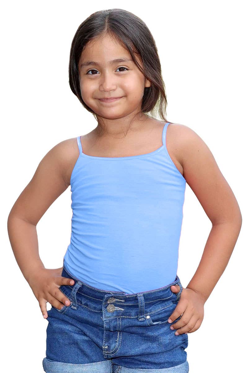 GKT-16058B Girl's Solid Cami Tank Soft Cotton Lycra