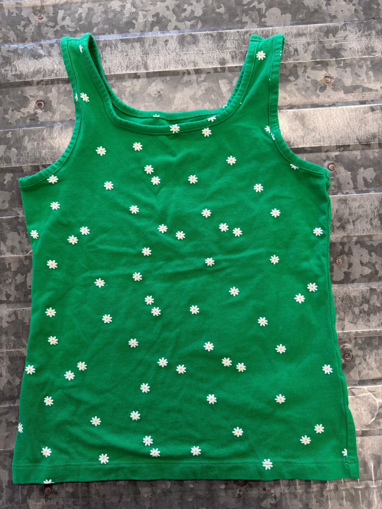 Old Navy Green Daisy Tank - 10/12