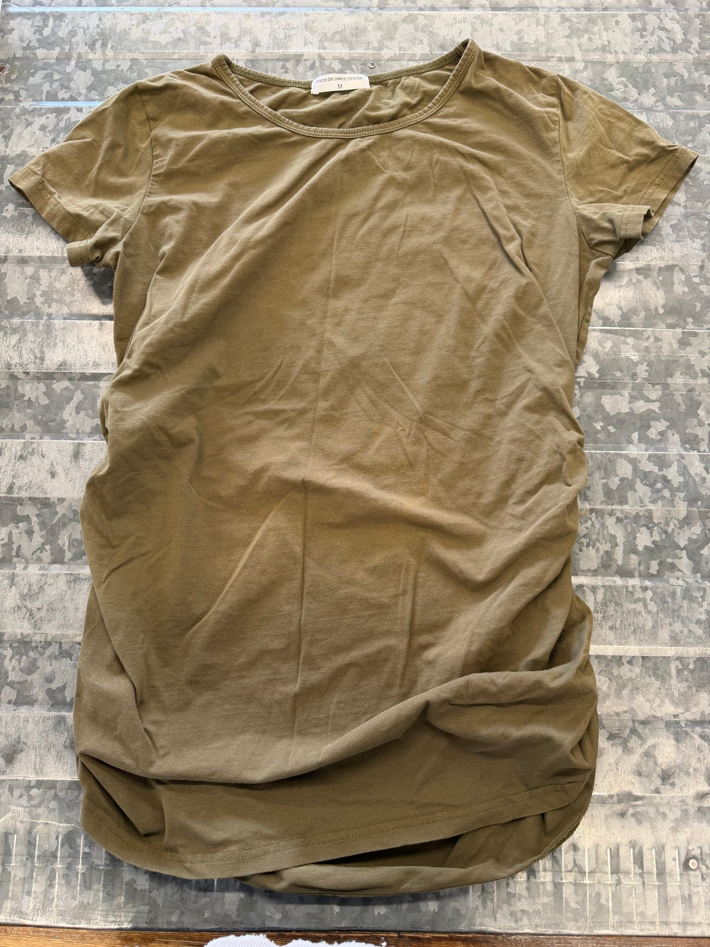 Focus Simple Cotton Maternity Shirt - M