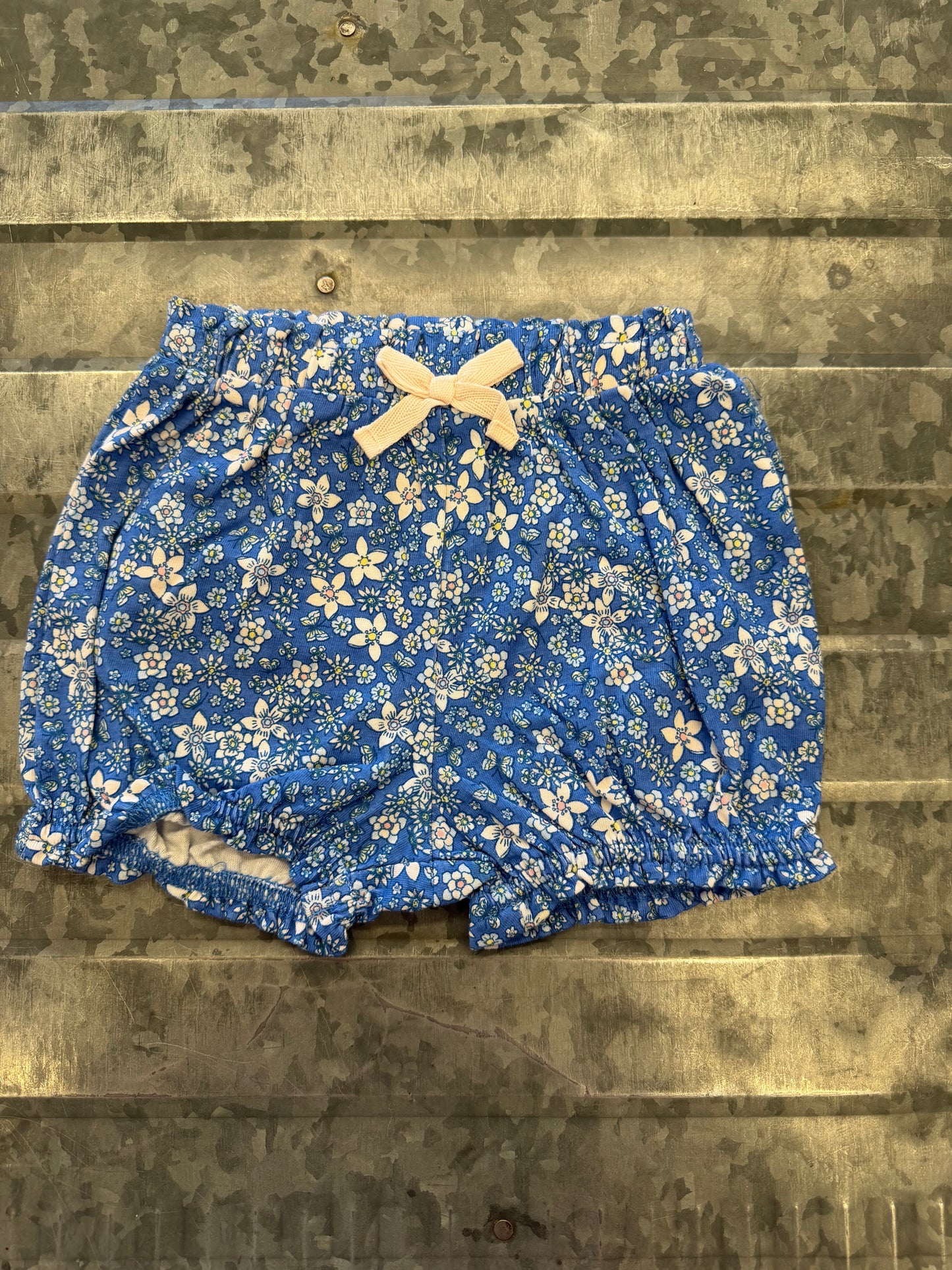 First Impressions Blue Floral Shorts - 6/9M