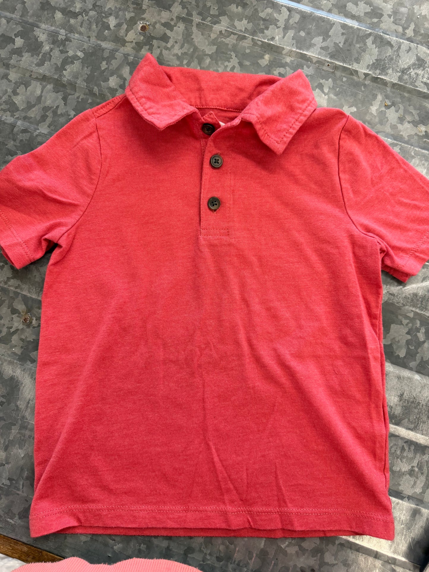 Old Navy Red Collar Shirt - 3T