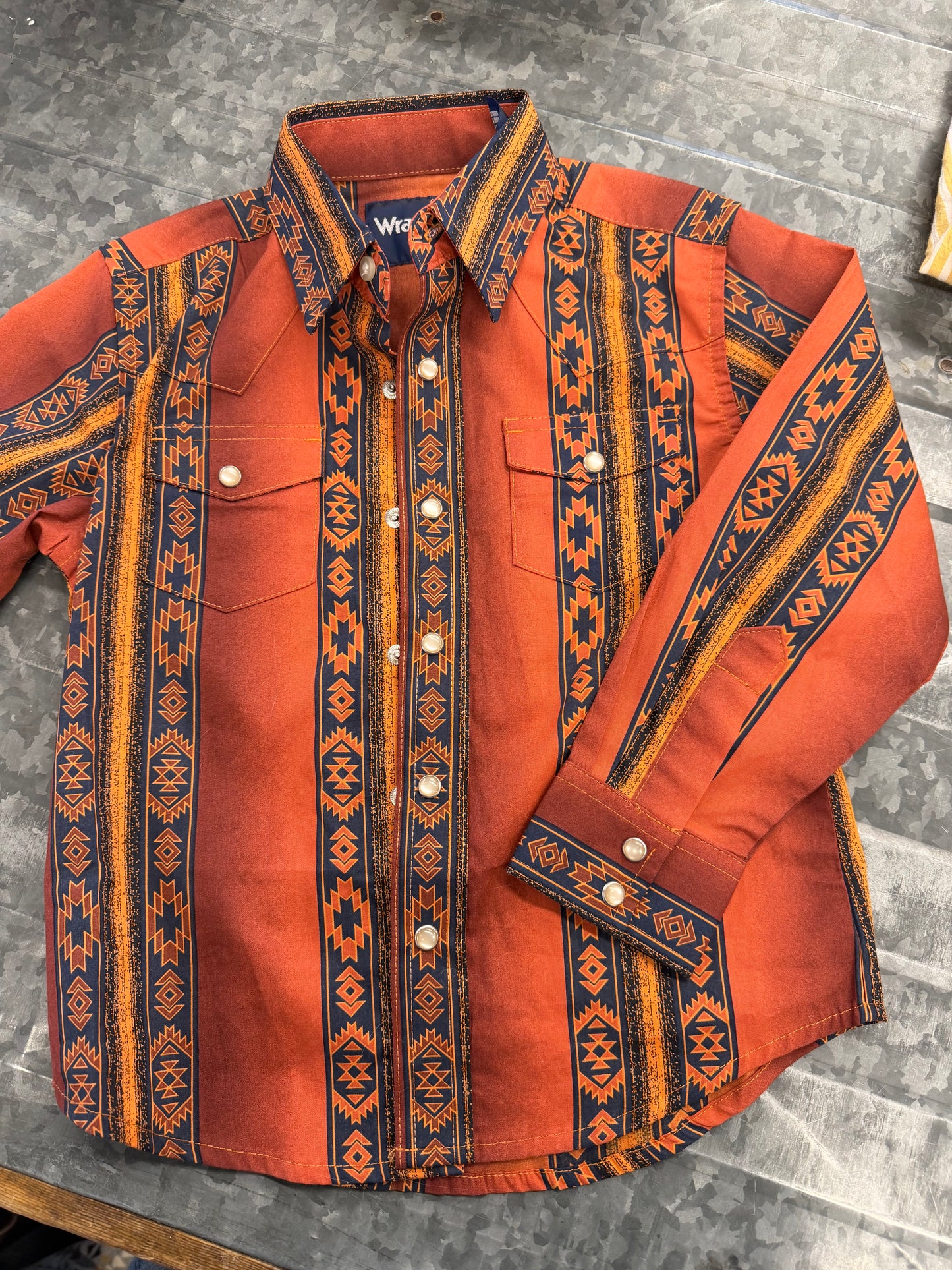 Wrangler Pearl Snap Shirt - YXS