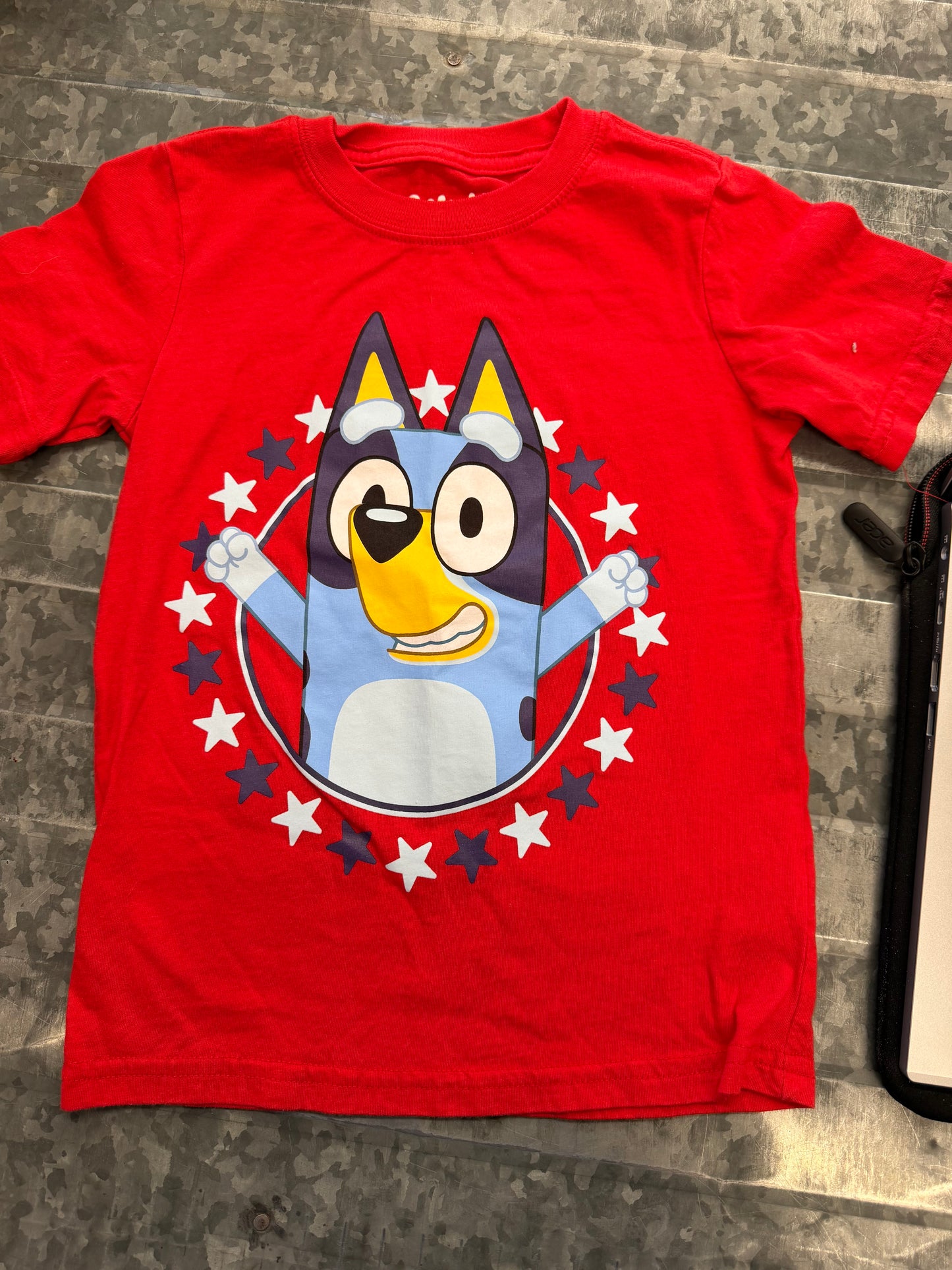 Bluey Red SS R/W/B Shirt - 4T