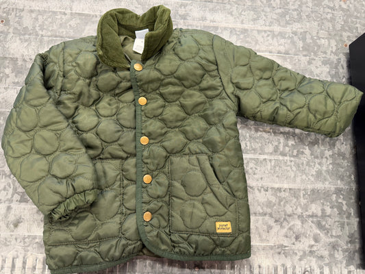 Little Lad Green Quilted Jacket - 4