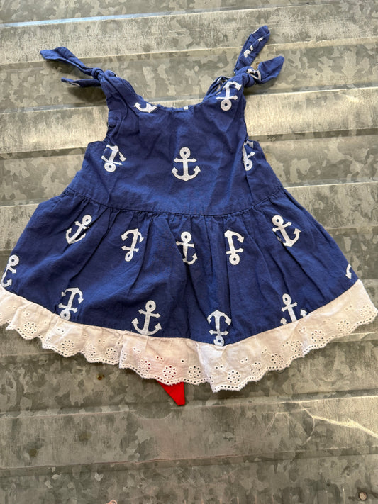 Catpapa Anchor Dress - 3/6M