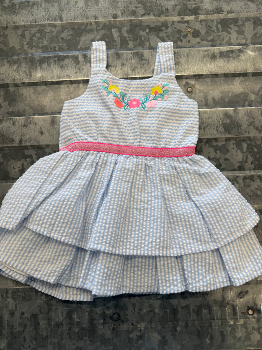 Little Lass Striped Summer Dress - 3/6M