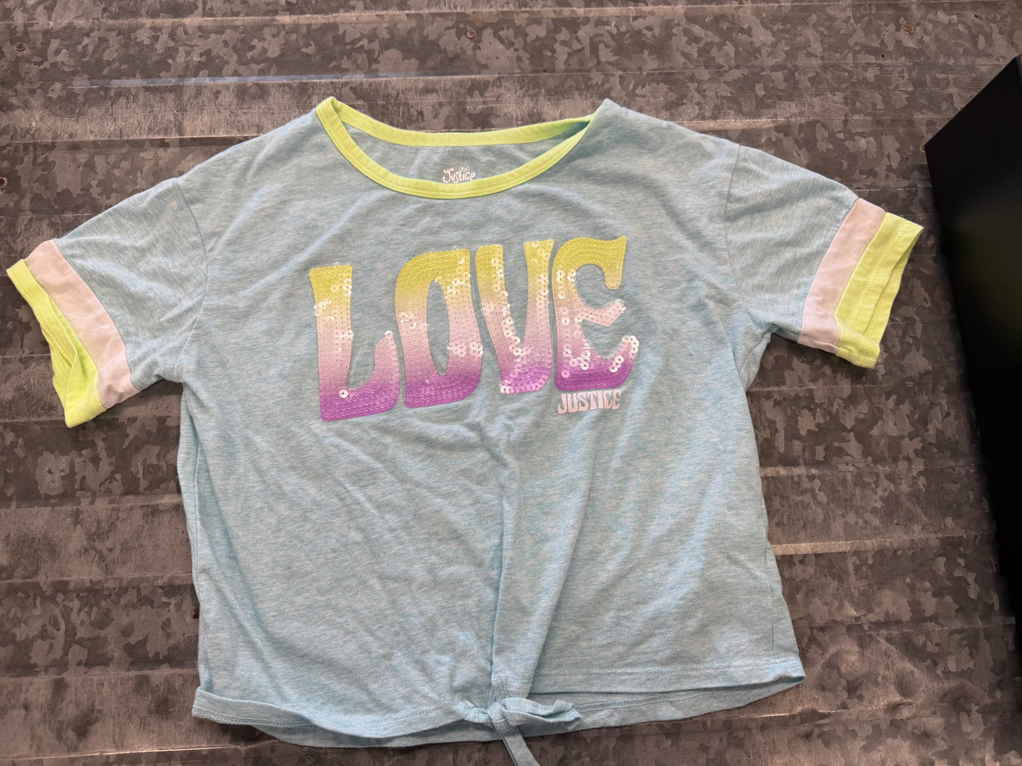 Justice Blue LOVE Shirt - 10