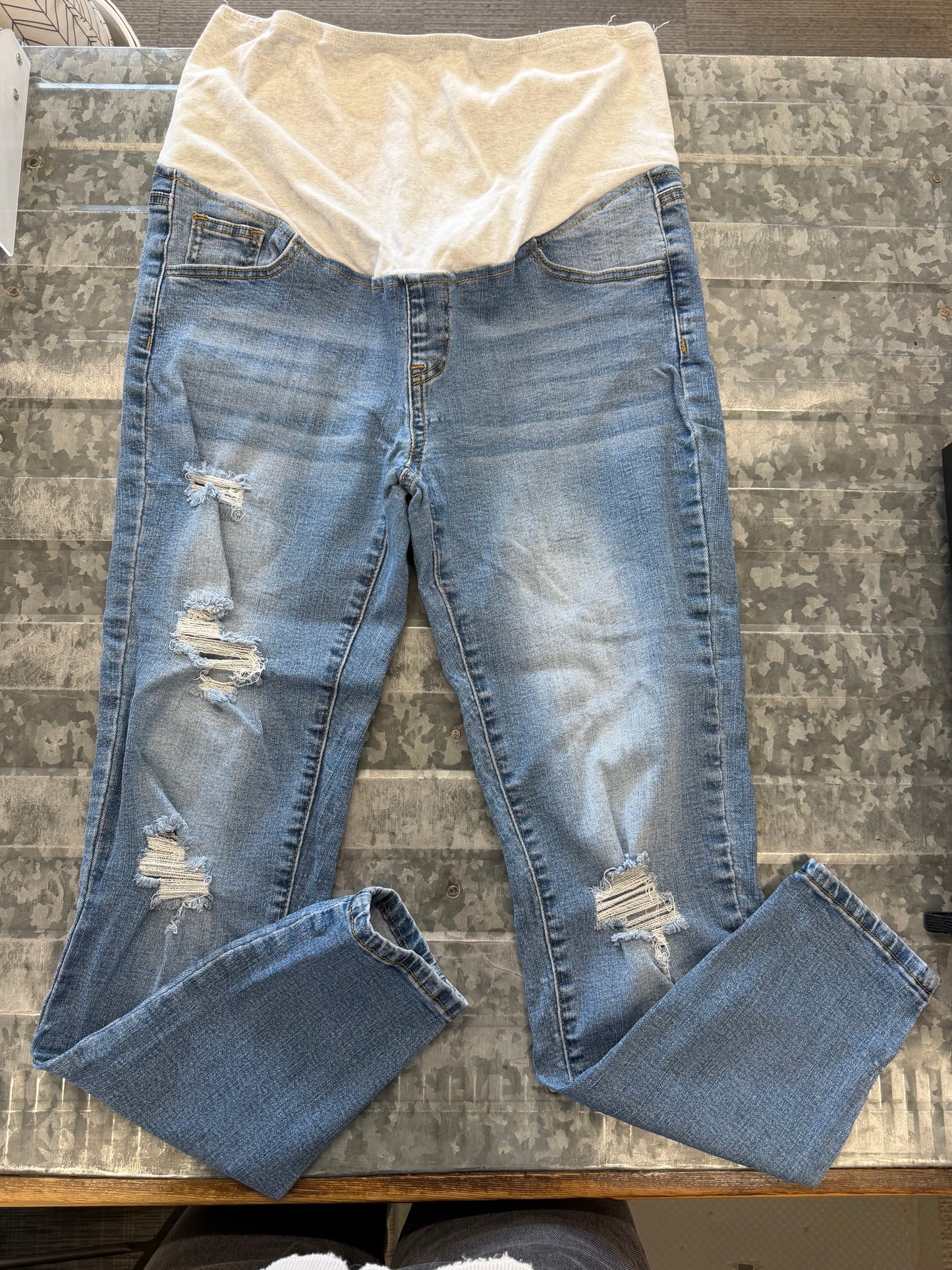 Maternity Worn Belly Band Jeans - M