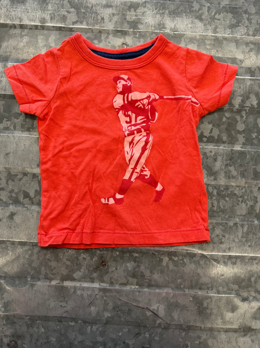 Carter Baseball Red Tee - 6M
