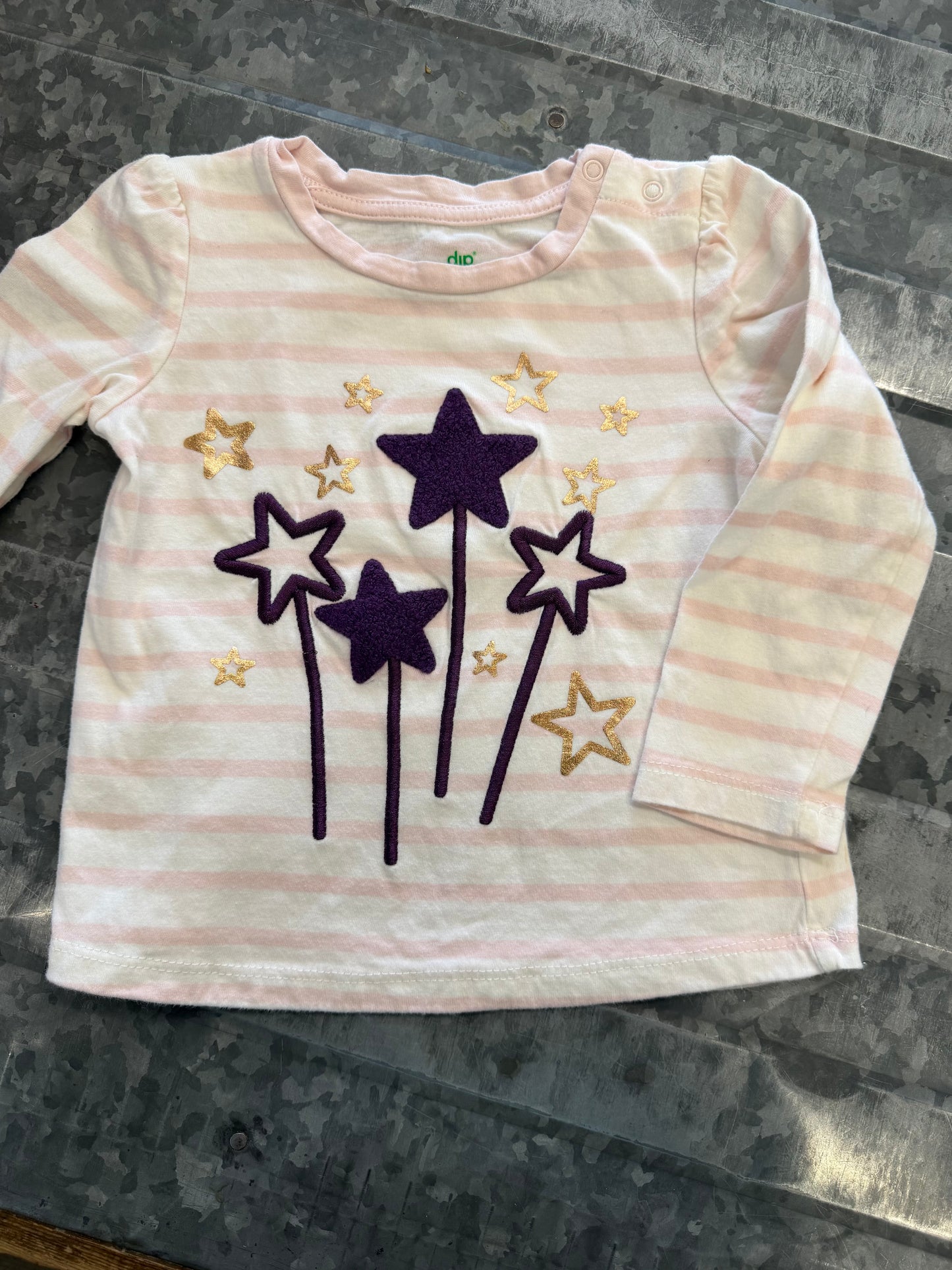 DIP Striped Star LS Shirt - 18/24M