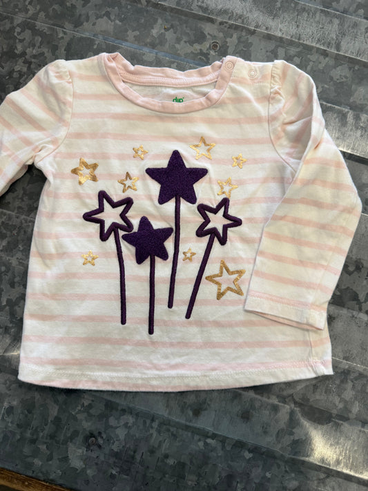DIP Striped Star LS Shirt - 18/24M