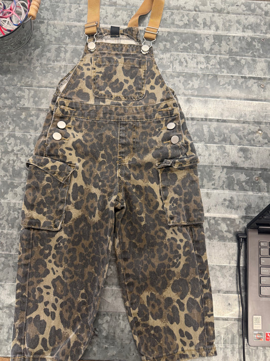 Shein Leopard Overalls - 4Y
