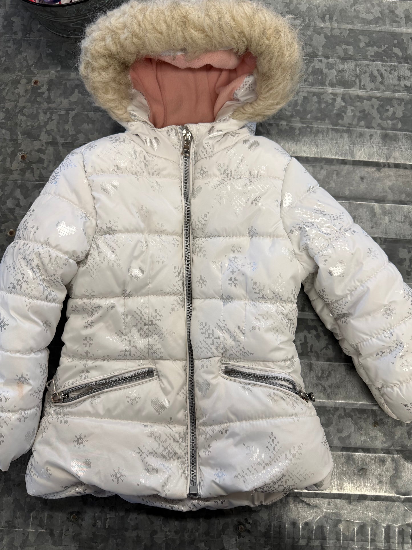 AQ White Puffer Coat - 3T