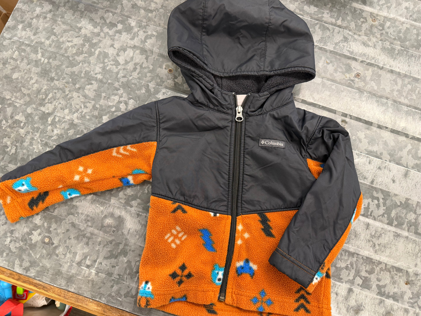 Columbia Orange Zip-Up - 18/24M