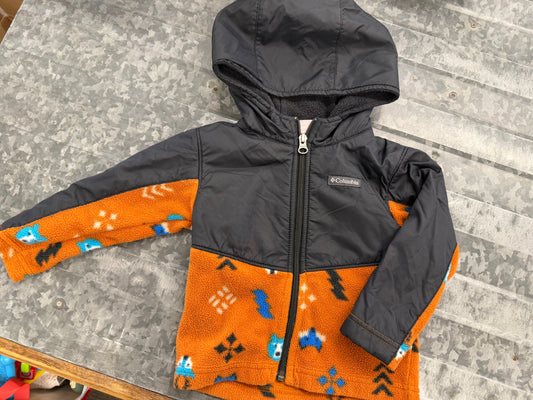 Columbia Orange Zip-Up - 18/24M