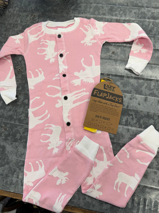 NWT Lazy One Flapjack Long Johns - 2T