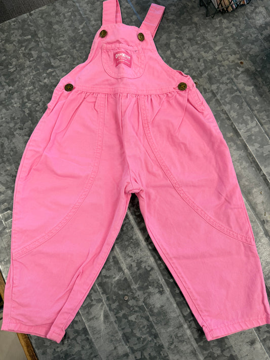 OshKosh Vintage Pink Overalls - 2T