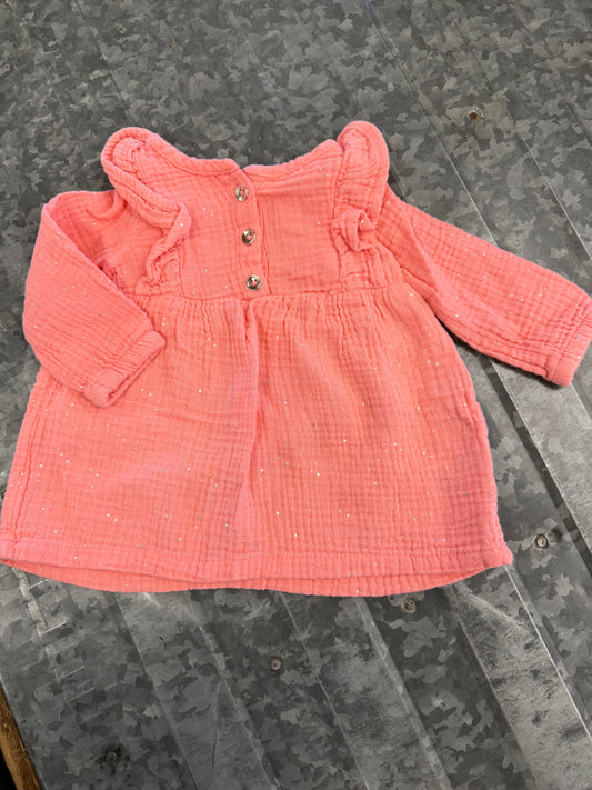 Cat&Jack Pink Ruffle Shirt - 6/9M