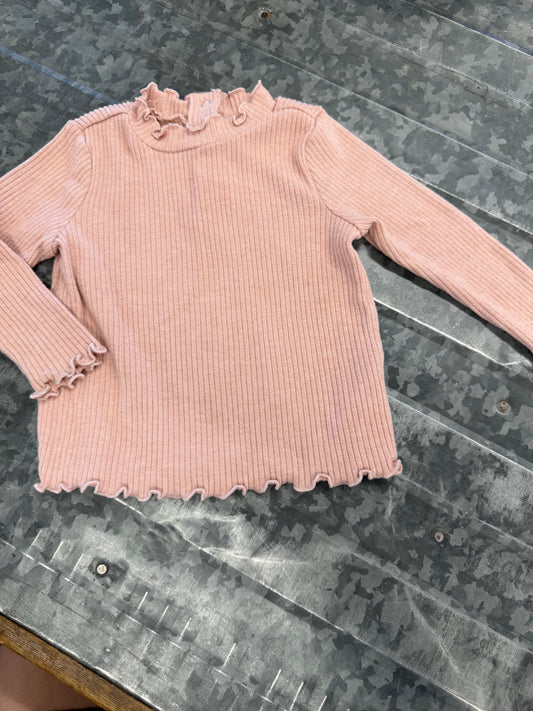 Old Navy Pink Ruffle Shirt - 6/12M