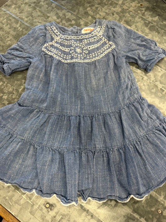 Cat&Jack Blue Ruffle Dress - 18M